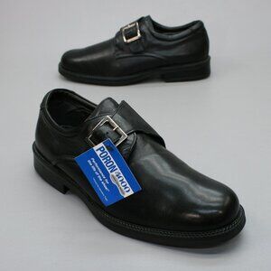 GH Bass Mens 10.5 Langdon Single Monk Strap Black Leather Dress Shoes 3Z78 Italy